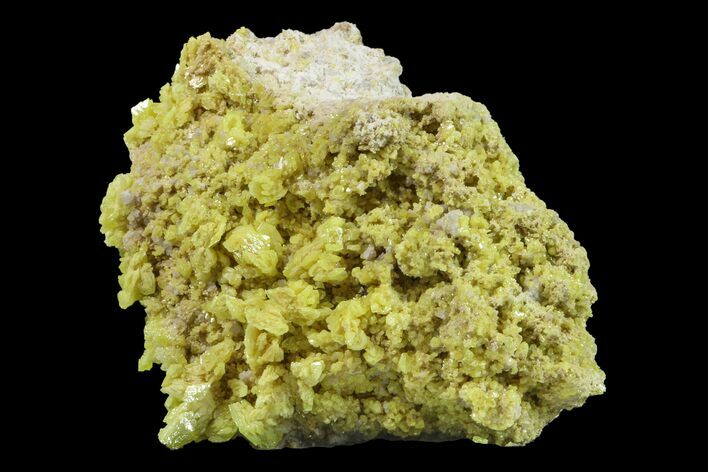 Yellow Sulfur Crystals on Matrix - Steamboat Springs, Nevada #154349